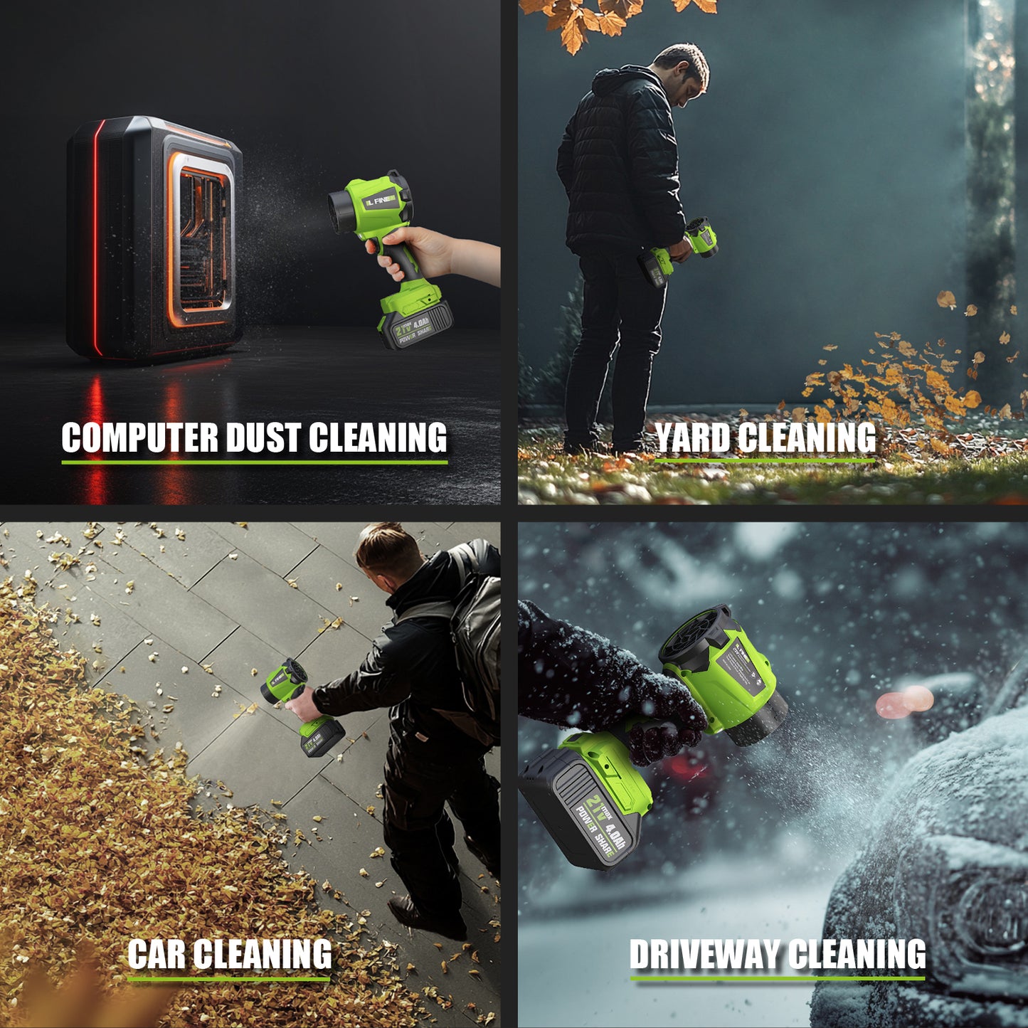 L FINE Electric Cordless Leaf Blower