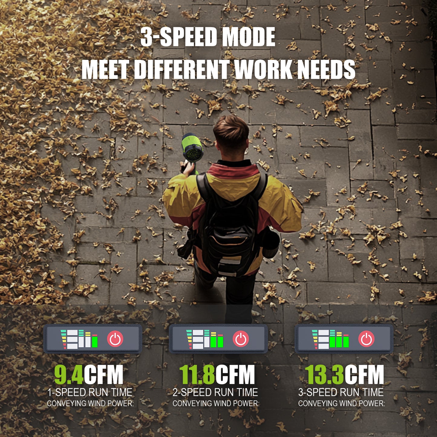 L FINE Electric Cordless Leaf Blower