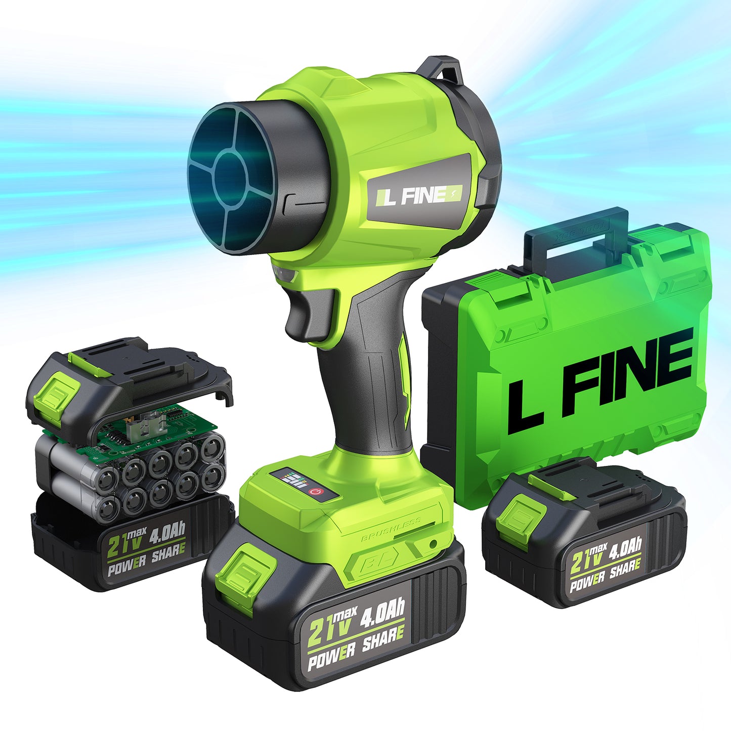 L FINE Electric Cordless Leaf Blower