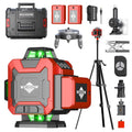 Laser Level with Tripod, Self Leveling Laser Level 4x360°, Green Line Laser 4D Laser Leveler Tool with 2Pcs Lithium Batteries for Picture Hanging, Tile, Home Renovation