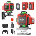 Laser Level WEIDDW 4D 16 Lines Laser Level 4x360 Self Leveling Tool for Construction and Picture Handing Green Cross Line Vertical and Horizontal Line leveler Tool (Size L)