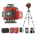 Laser Level with Tripod, Self Leveling Laser Level 4x360°, Green Line Laser 4D Laser Leveler Tool with 2Pcs Lithium Batteries for Picture Hanging, Tile, Home Renovation(SizeX)