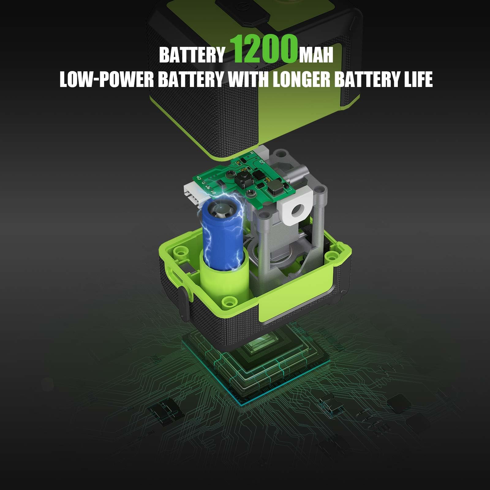 laser level - Green Cross Line, for interior decoration, for vertical and horizontal measurement, 1200 mAh lithium battery, 10-hour standby time