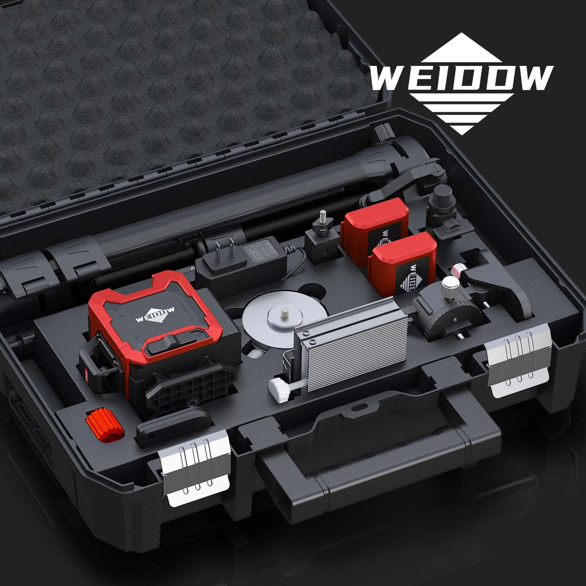 Laser Level with Tripod, Self Leveling Laser Level 4x360°, Green Line Laser 4D Laser Leveler Tool with 2Pcs Lithium Batteries for Picture Hanging, Tile, Home Renovation