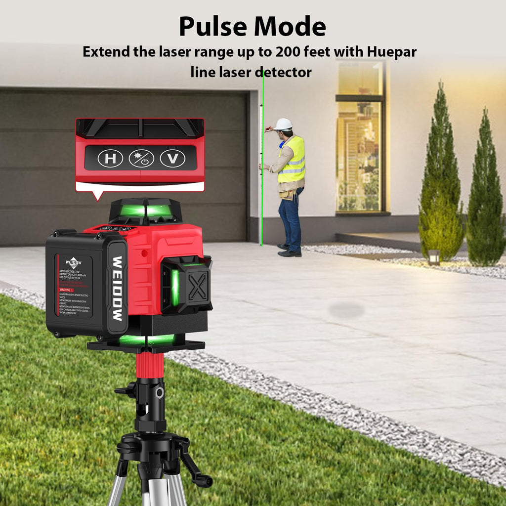 laser level Self Leveling 16 Lines 4×360° for Picture Hanging and Construction, High-capacity Lithium Battery